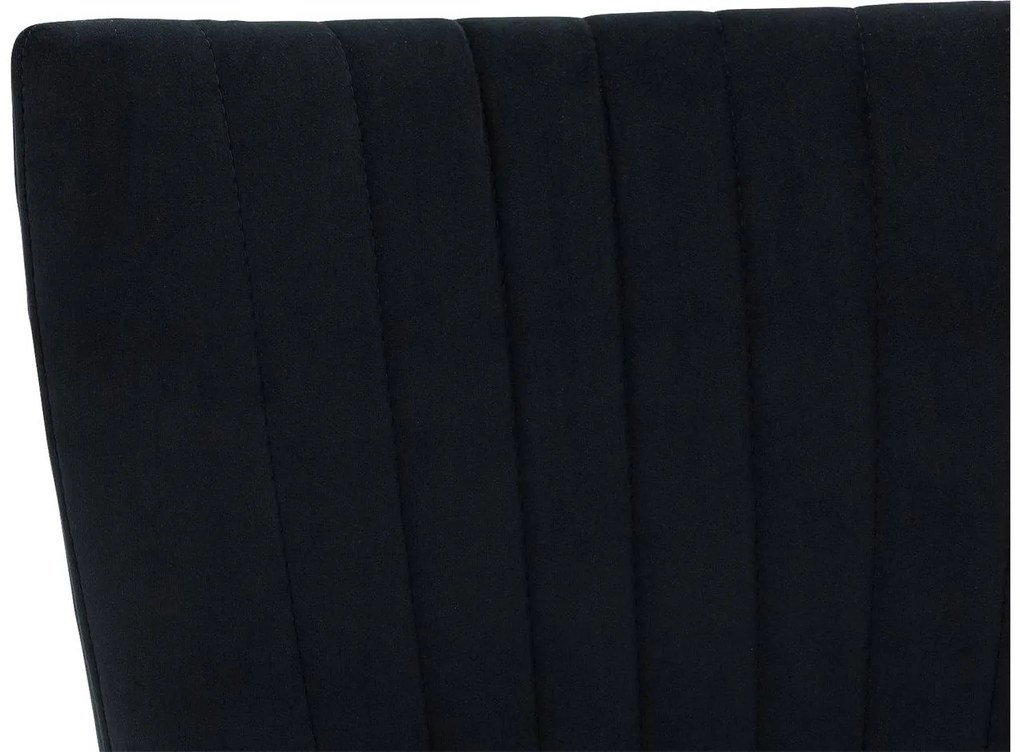 Goossens Eetkamerstoel Rob zwart velvet stof leuning, urban industrieel