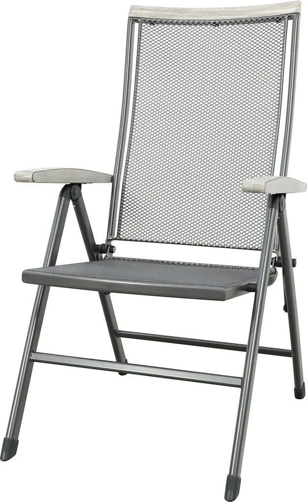 Royal Garden Balero strekmetaal verstelbare tuinstoel - Antraciet