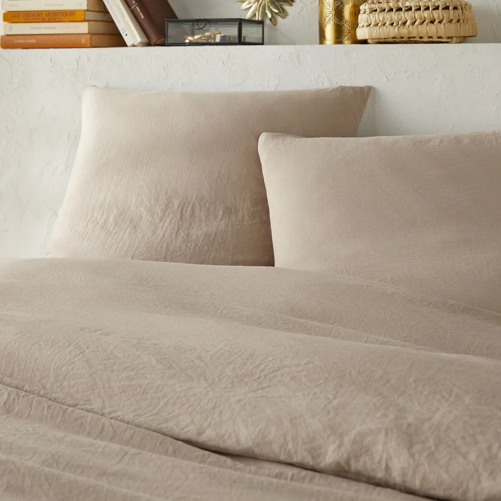 Bedset in gewassen microvezel, recycled polyester