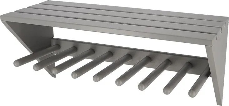 Esschert Design muurlaarzenrek grijs - LxBxH: 76x31,3x35cm