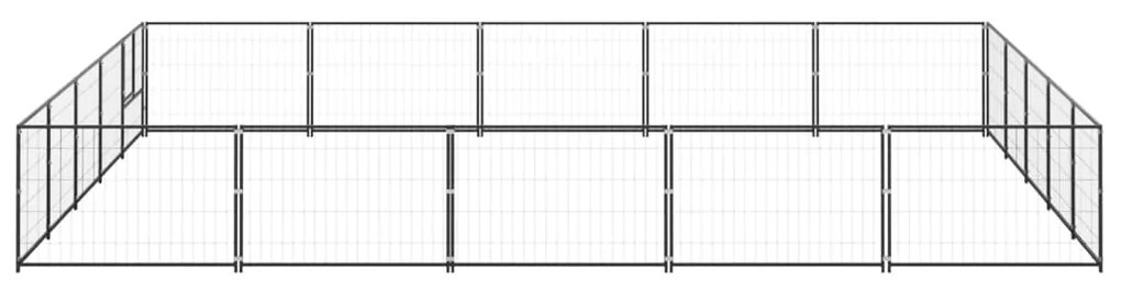 vidaXL Hondenkennel 25 m² staal zwart