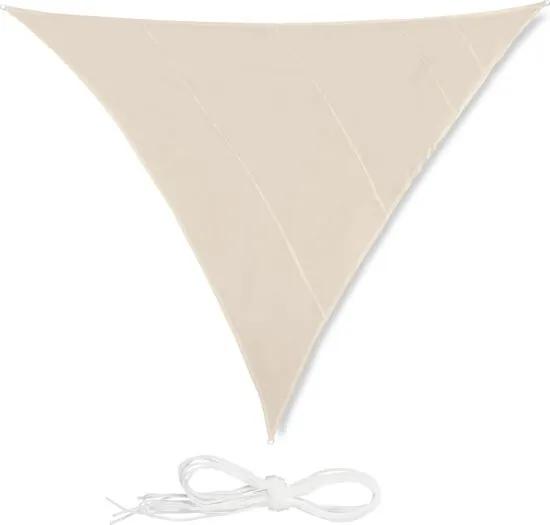 Schaduwdoek driehoek - zonnezeil - zonneluifel waterafstotend uv-bestendig beige 6 x 6 x 6 m