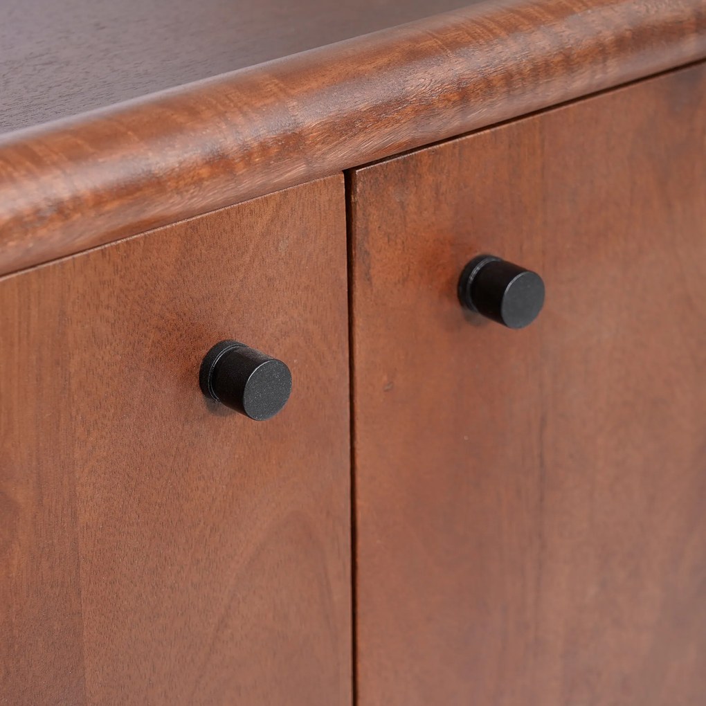 Houten Kastje Met Ronde Hoeken - 90x43x75cm.
