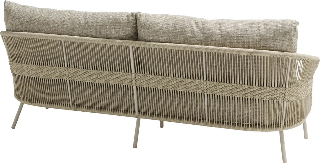 4 Seasons Outdoor Corfu 3-zits loungebank Linnen Loungebank beige weerbestendig