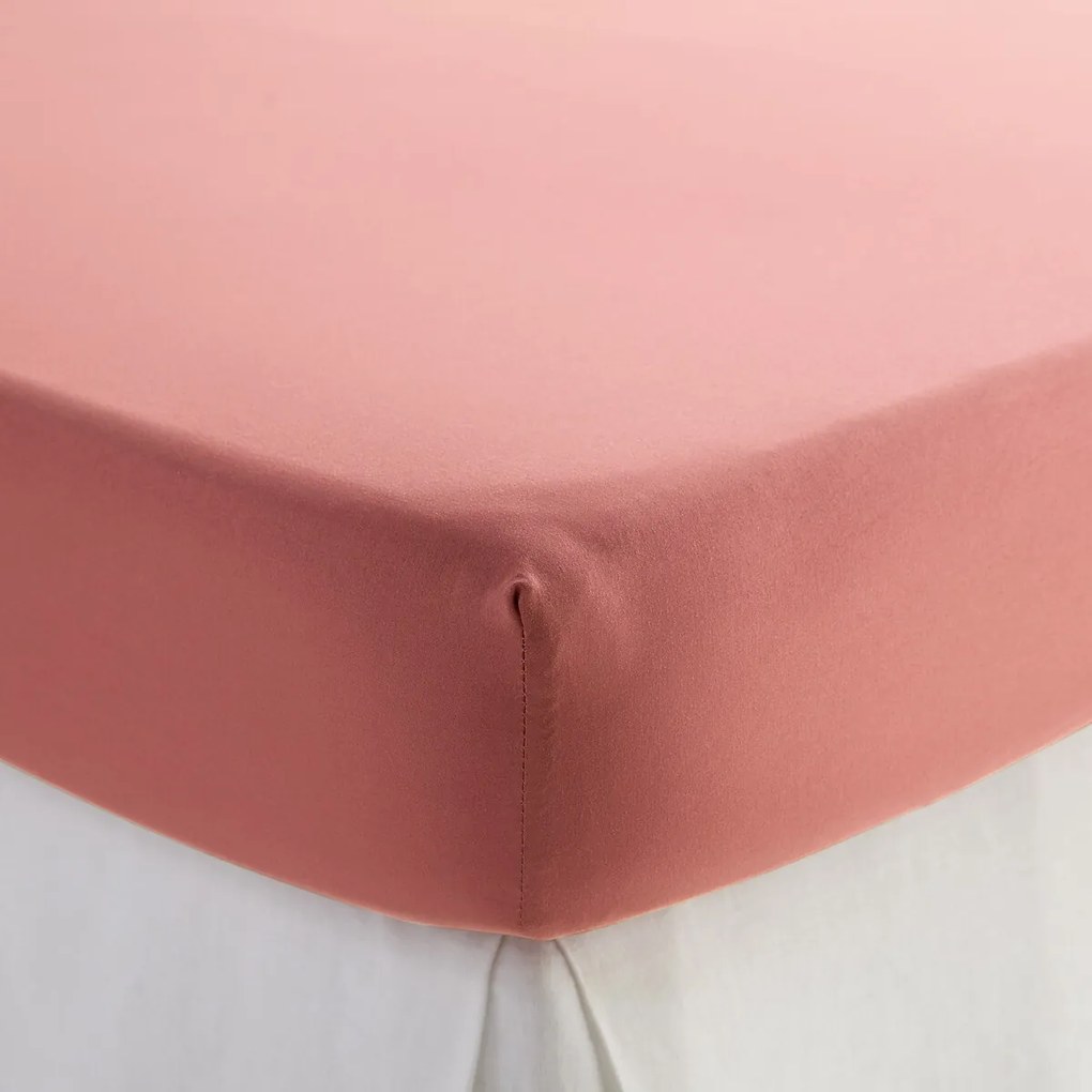 Hoeslaken van gewassen microvezel, gerecycled polyester,  hoogte 30 cm