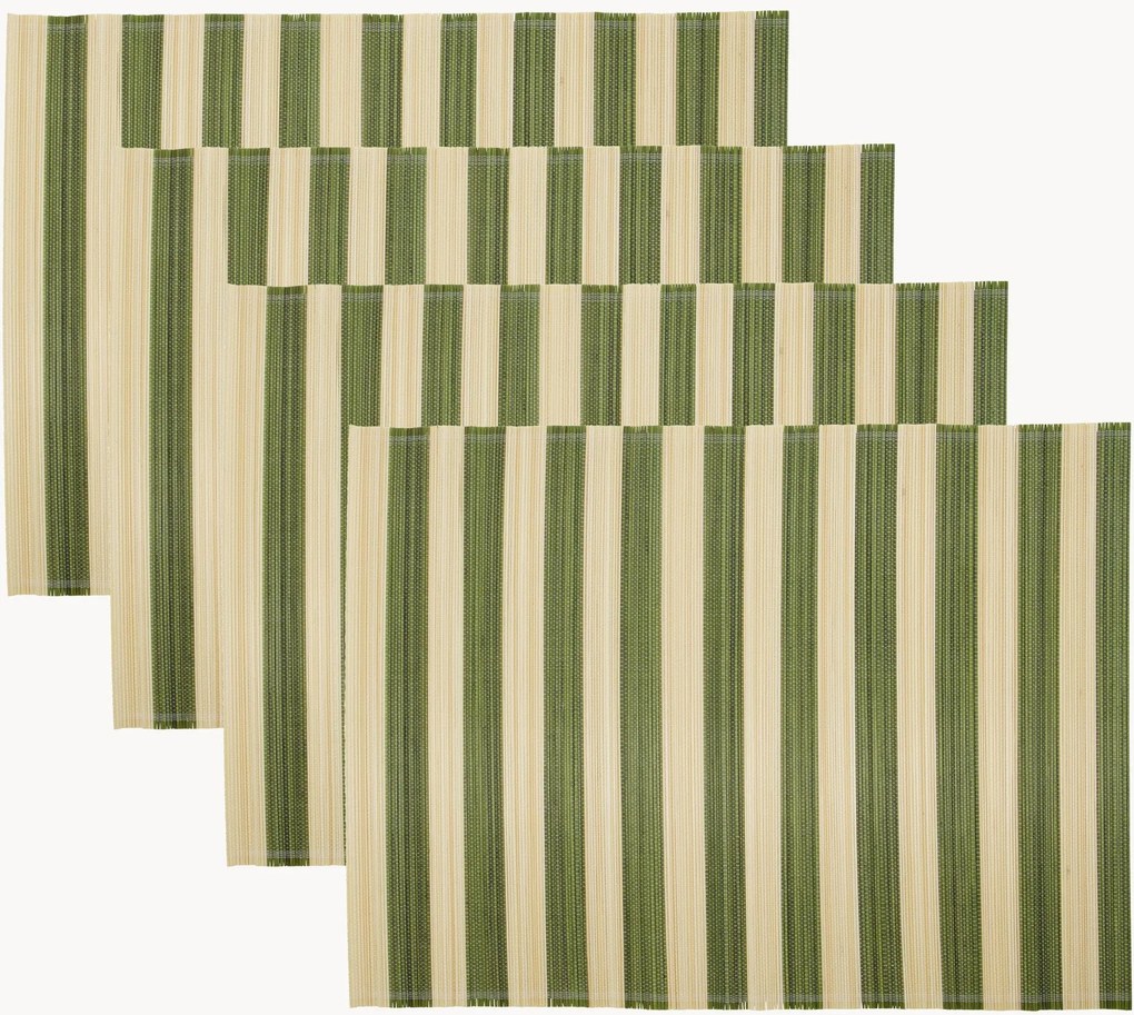 Handgemaakte placemats Rayas, 4-delig