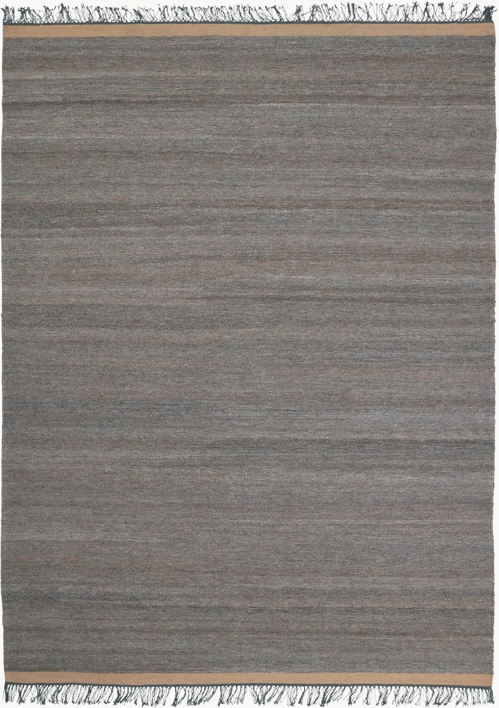 Handgeknoopt laagpolig wollen viscose vloerkleed Sigyn