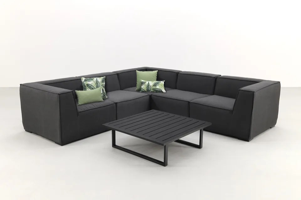 Liberty/Cuba Sunbrella loungeset - Sooty - 6-delig OP=OP