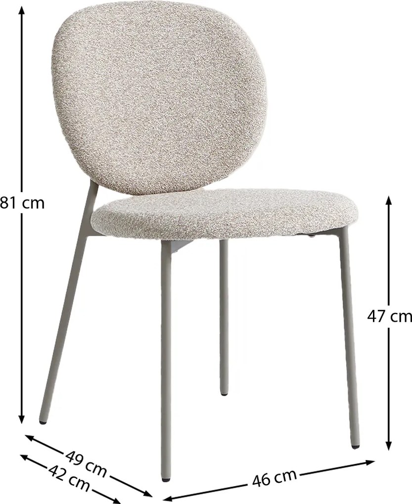 Moderne Stoelen Stapelbaar Beige