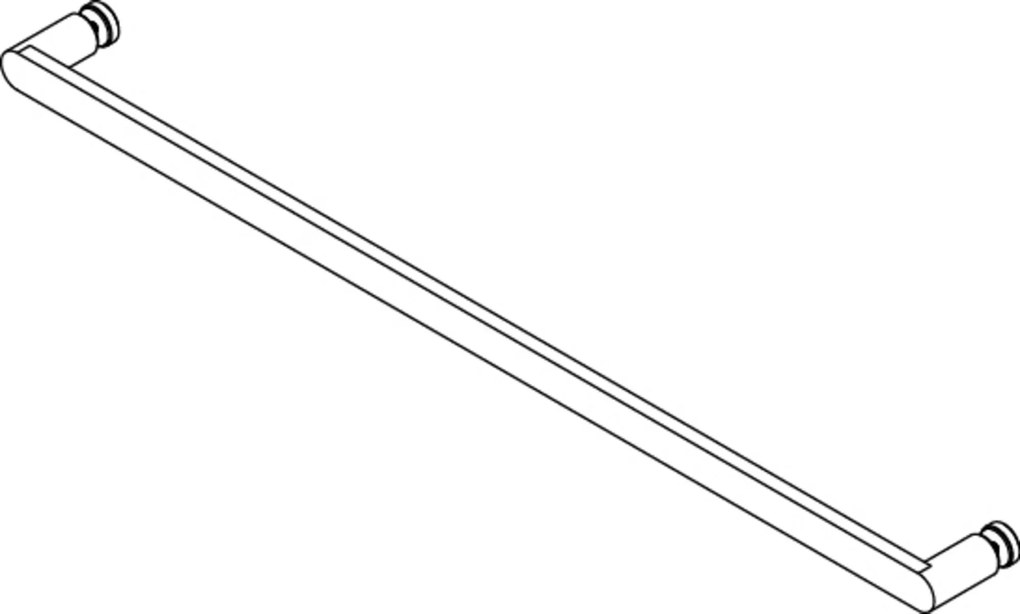 Saqu Modulo handdoekhouder 70cm rond chroom