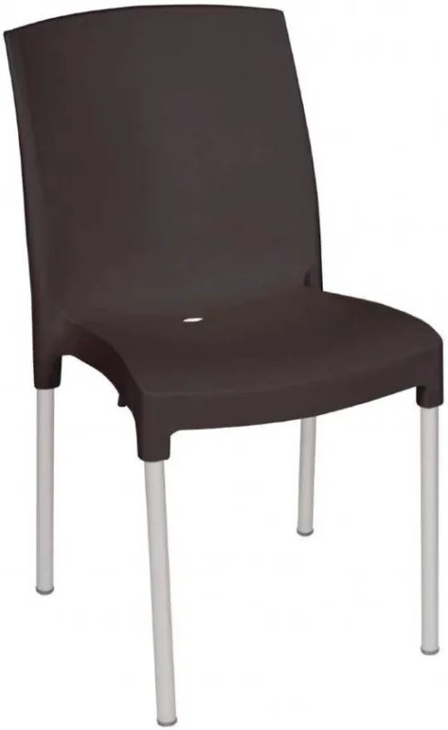Stapelbare stoel zwart set van 4