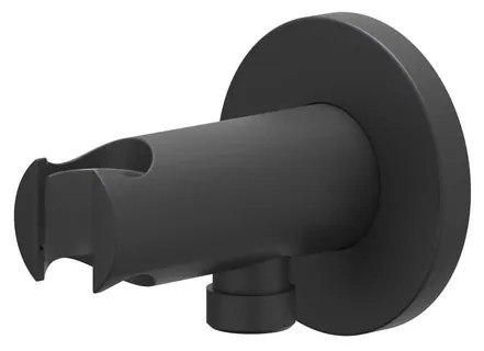 IVY Wandhouder - geïntegreerde wateruitlaat - 1/2 - Mat zwart PED 6900202
