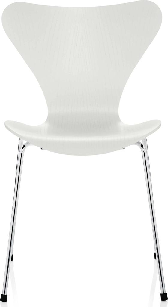 Fritz Hansen Vlinderstoel Series 7 stoel gekleurd essen wit