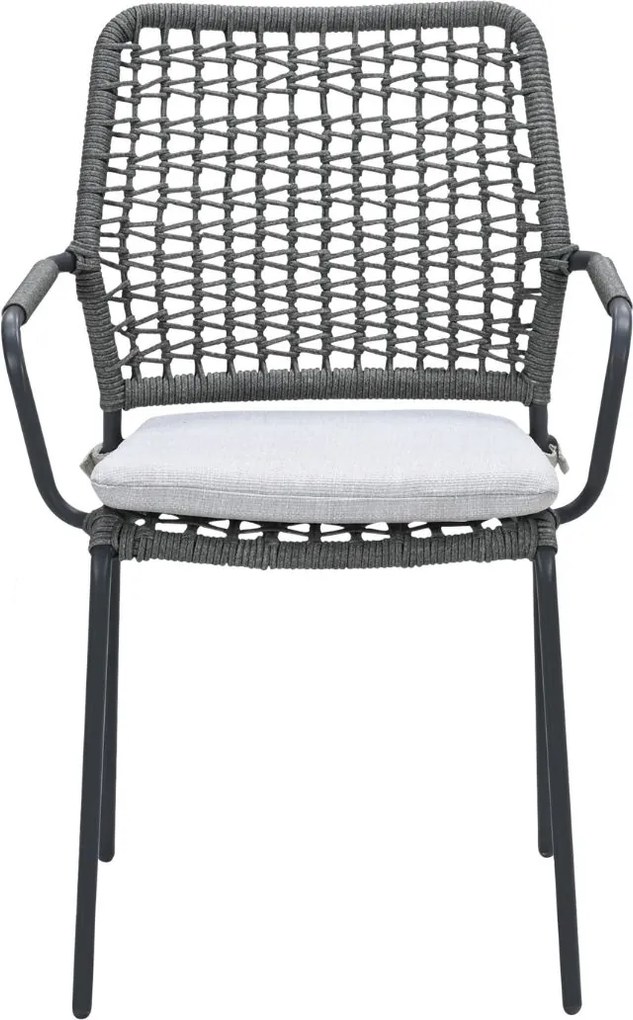 Garden Impressions Natas tuinstoel stapelbaar grijs - 4 stuks