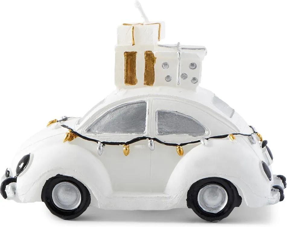 Rivièra Maison - Christmas Car Candle M - Kleur: wit