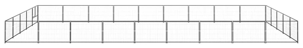 vidaXL Hondenkennel 45 m² staal zwart