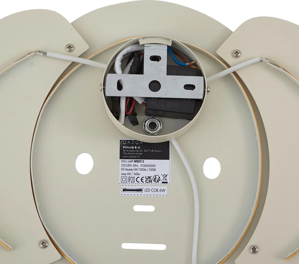 Kinder wandlamp beige incl. LED 3-staps dimbaar - Ellie the Elephant