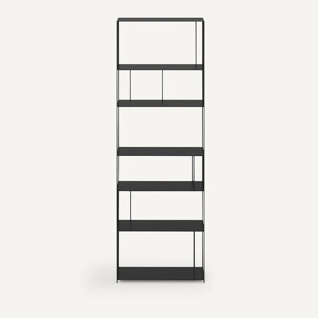 Boekenrek in staal H240 cm, Parallel XL slim