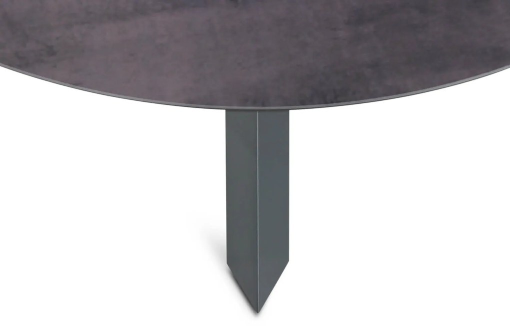 Dining Tuintafel rond 130 cm Aluminium Grijs Santika Orino