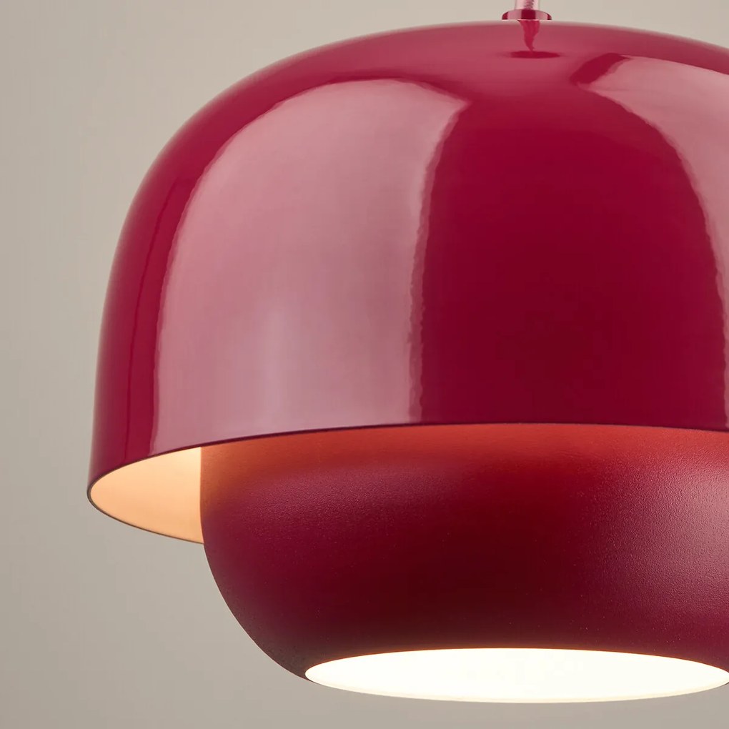 Hanglamp van gekleurd metaal Ø21,4 cm, Kinoko