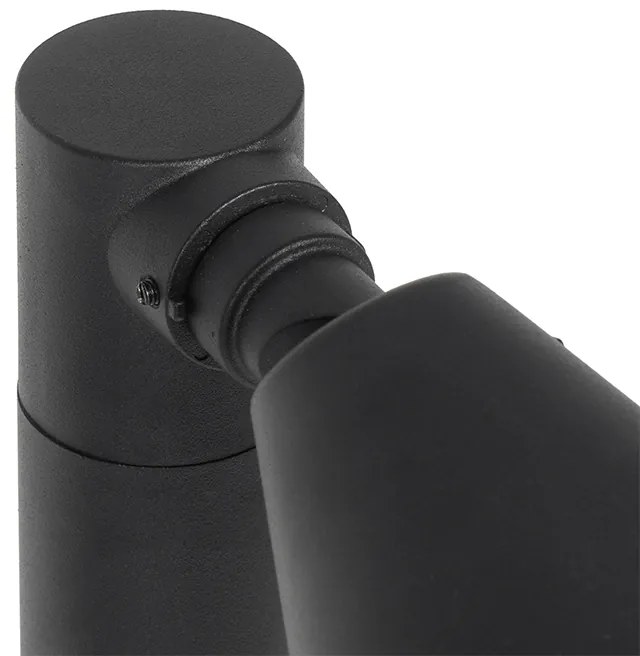 Modern buiten paaltje zwart 60 cm IP44 verstelbaar - Ciara