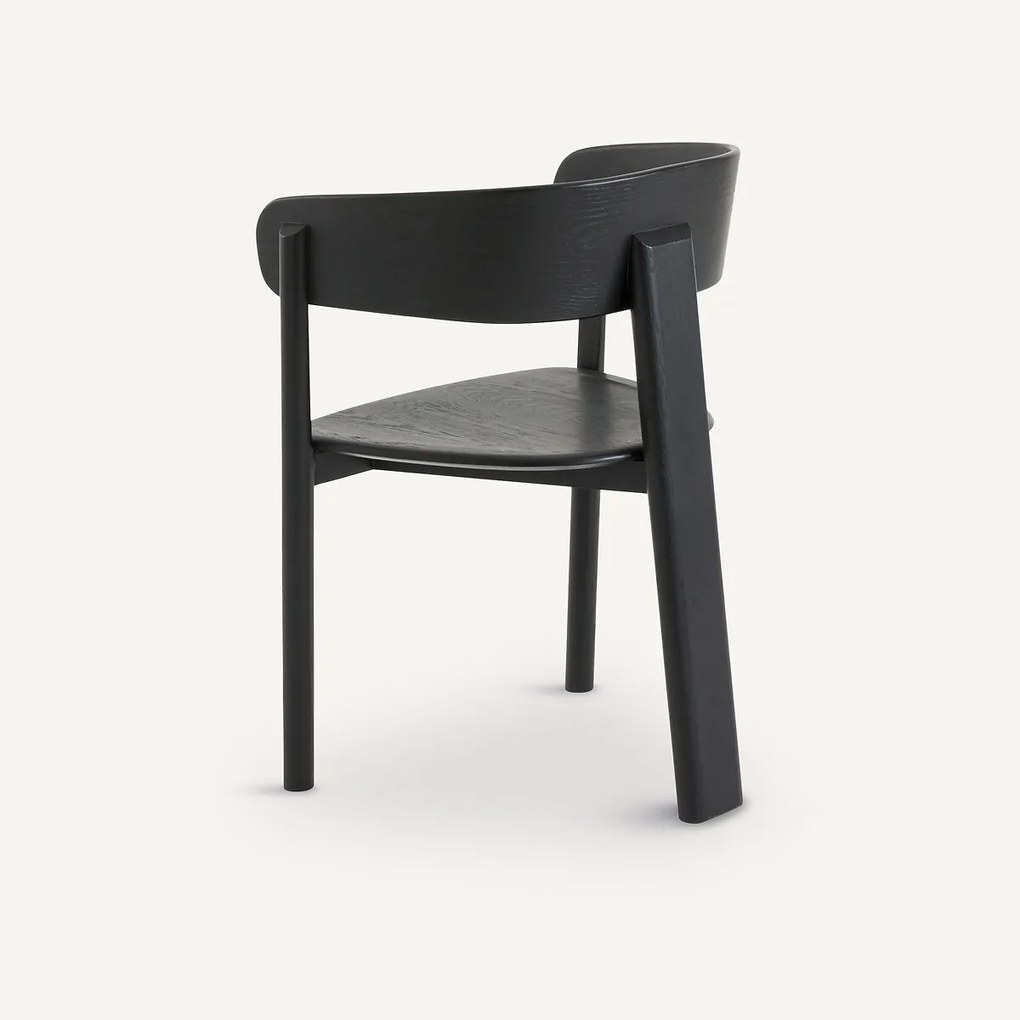 Tafelfauteuil in gebeitst eikenhout, Marais, E. Gallina