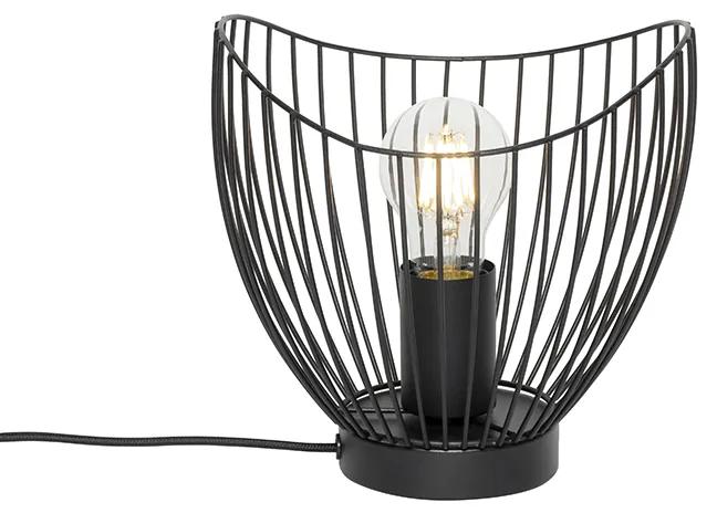 Moderne tafellamp zwart 20 cm - Pua Design, Modern E27 rond Binnenverlichting Lamp