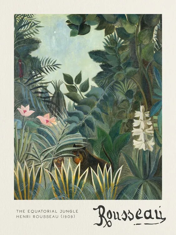 Kunstreproductie The Equatorial Jungle - Henri Rousseau