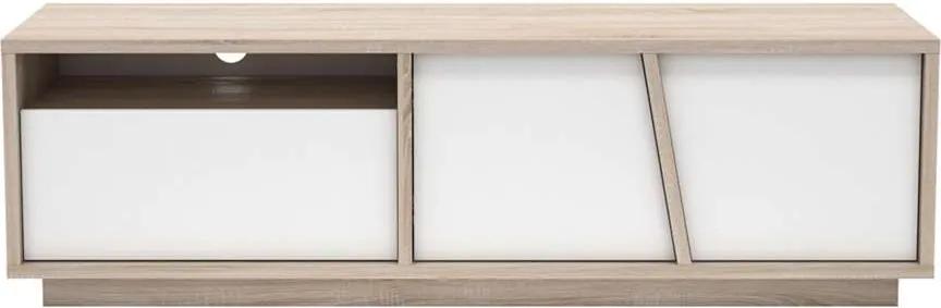 Demeyere TV-meubel Nature eiken/mat wit - 44,7x148,6x42,3 cm - Leen Bakker