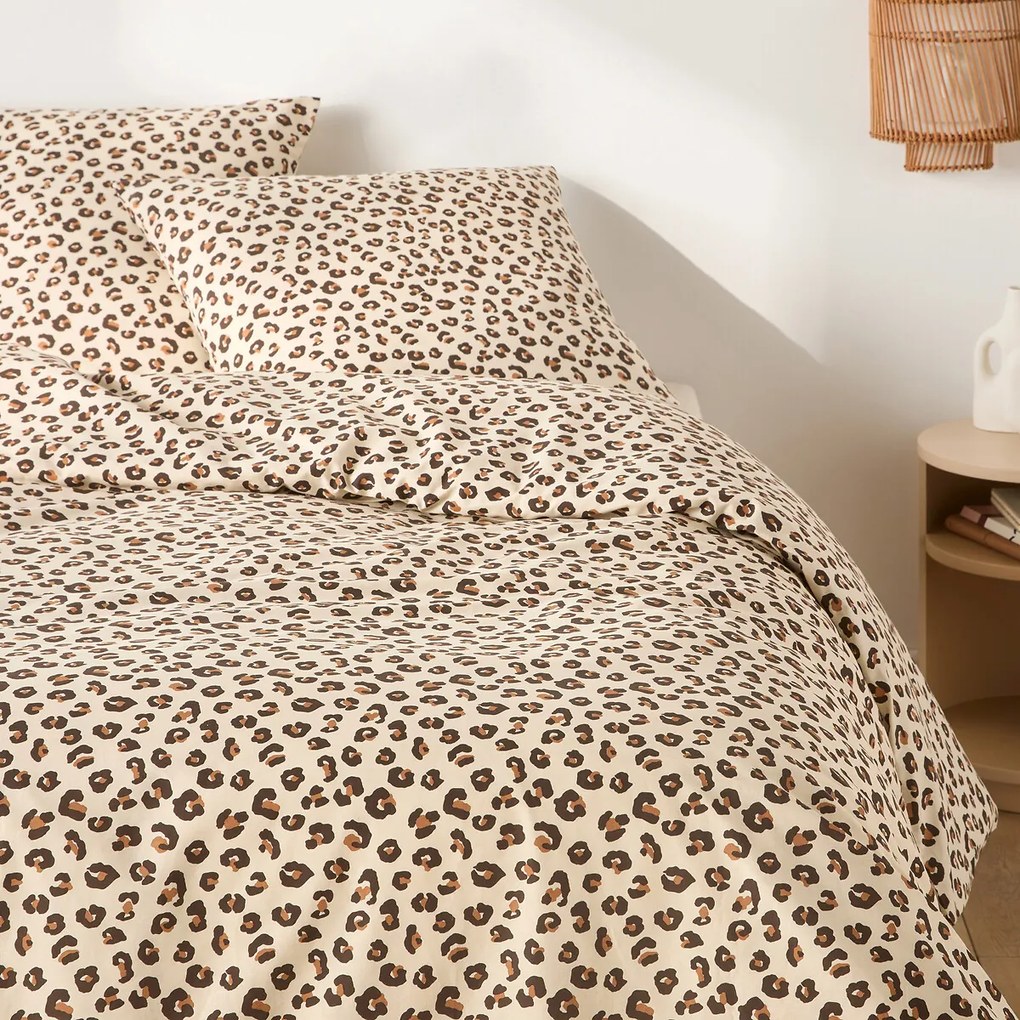 Bedset in katoen, rechthoekige kussensloop, Leopold