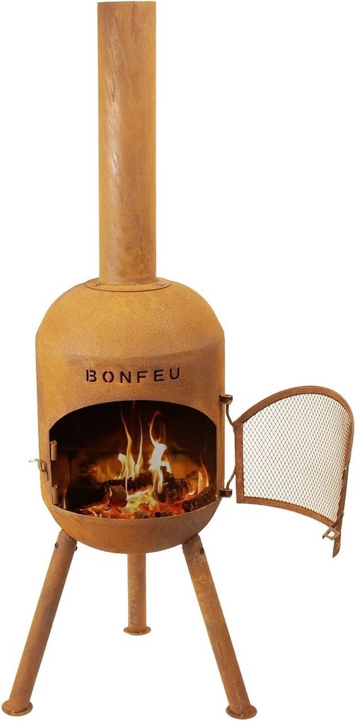BonFeu Tuinhaard BonSolo– 34x34x126 cm – Roest