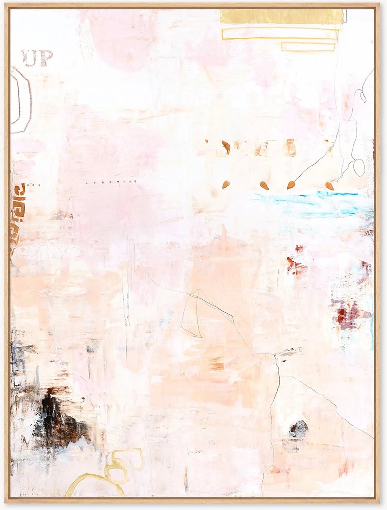 Handgeschilderd ingelijst canvas Small Notes