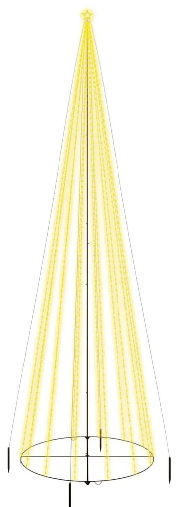 vidaXL Kegelkerstboom 1134 LED's warmwit 230x800 cm