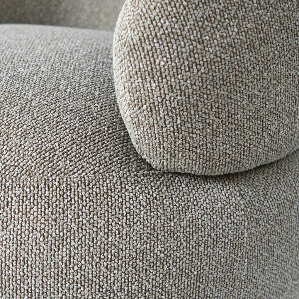 Draaibare Ronde Fauteuil Grijsbruin