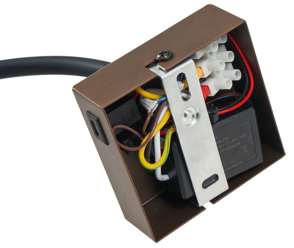 Moderne wandlamp brons met USB-C poort - Gosna