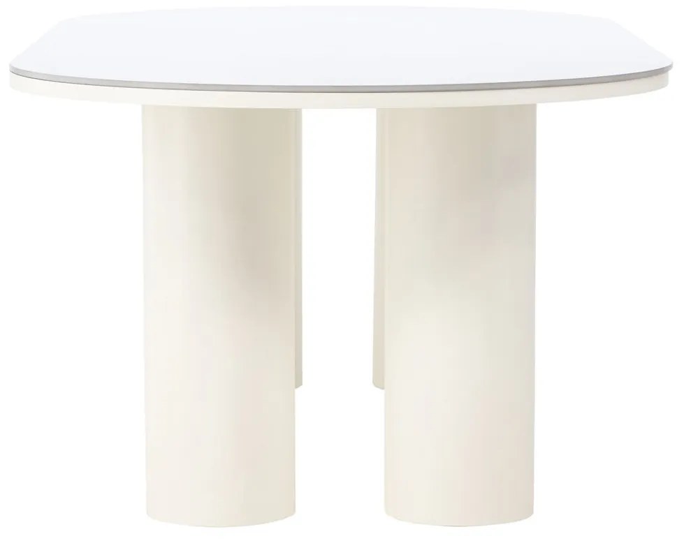 Jörn Eettafel - Erik - 110x220 cm -  Sintered Stone / FSC 100% - Wit/Cream - Jörn