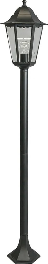 Klassieke staande buitenlamp zwart 125 cm IP44 - New Orleans