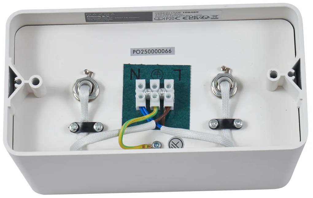 Design opbouwspot wit GU10 70mm 2-lichts draai- en kantelbaar - Vox