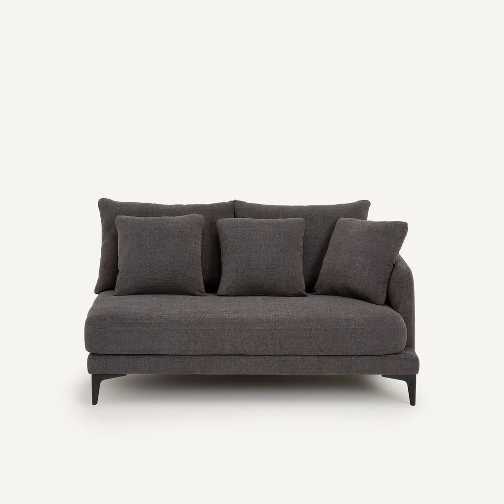 Halve bank van gevlochten polyester, 2-zit, MODERNISTE