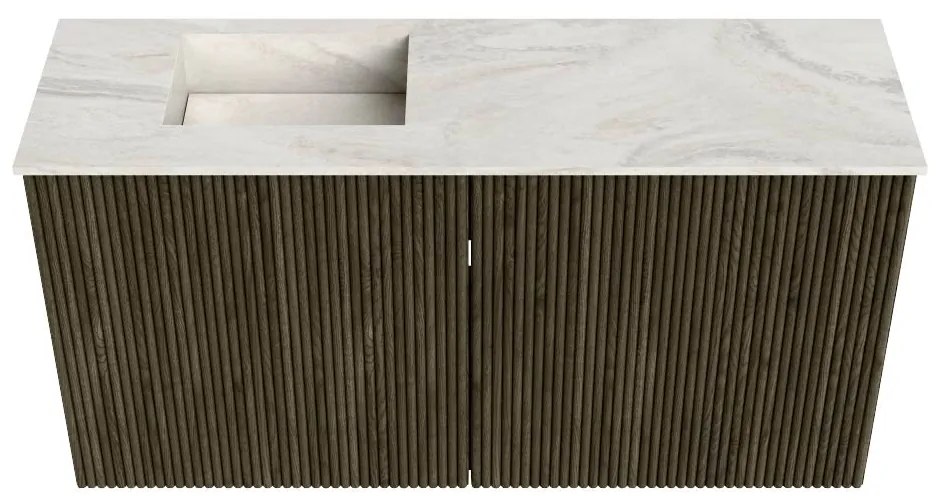 Mondiaz Joya DLux 80cm toiletmeubel shadow met wastafel faye links 1 kraangat ostra