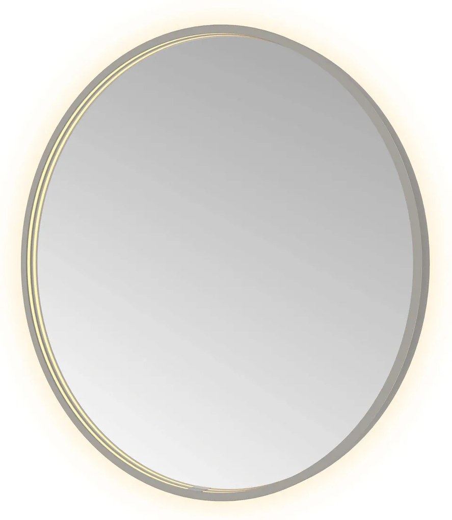 Hotbath &More Round spiegel 80cm geborsteld gunmetal PVD