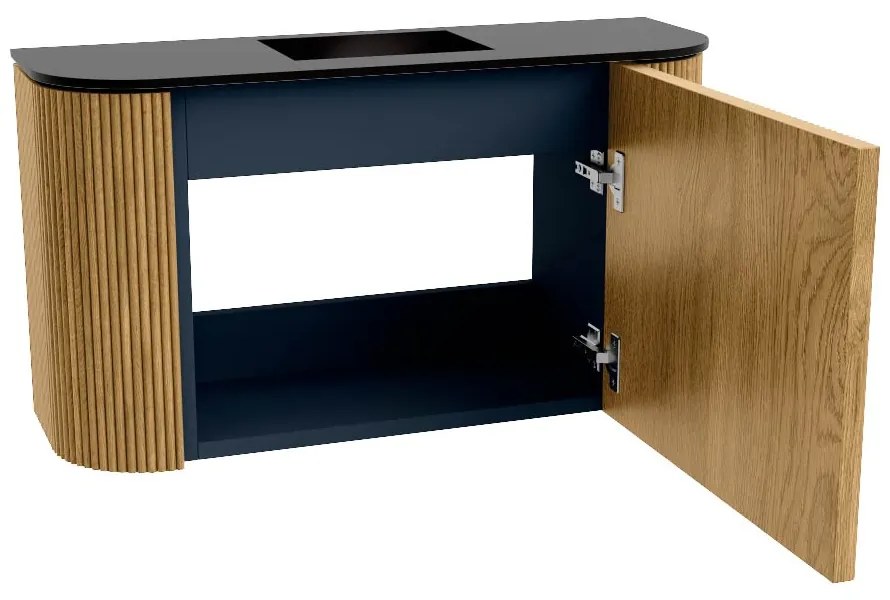 Mondiaz Joya 75cm toiletmeubel ronding links/rechts oak met wastafel faye midden zonder kraangat urban