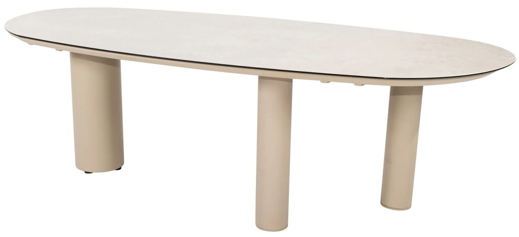 Denia dining tuintafel 240x105xH75 cm met 3 poten printed ceramic latte Taste 4SO