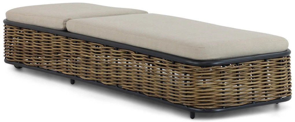 Lifestyle Garden Furniture Nice Ligbed Verstelbaar Aluminium/wicker Grijs