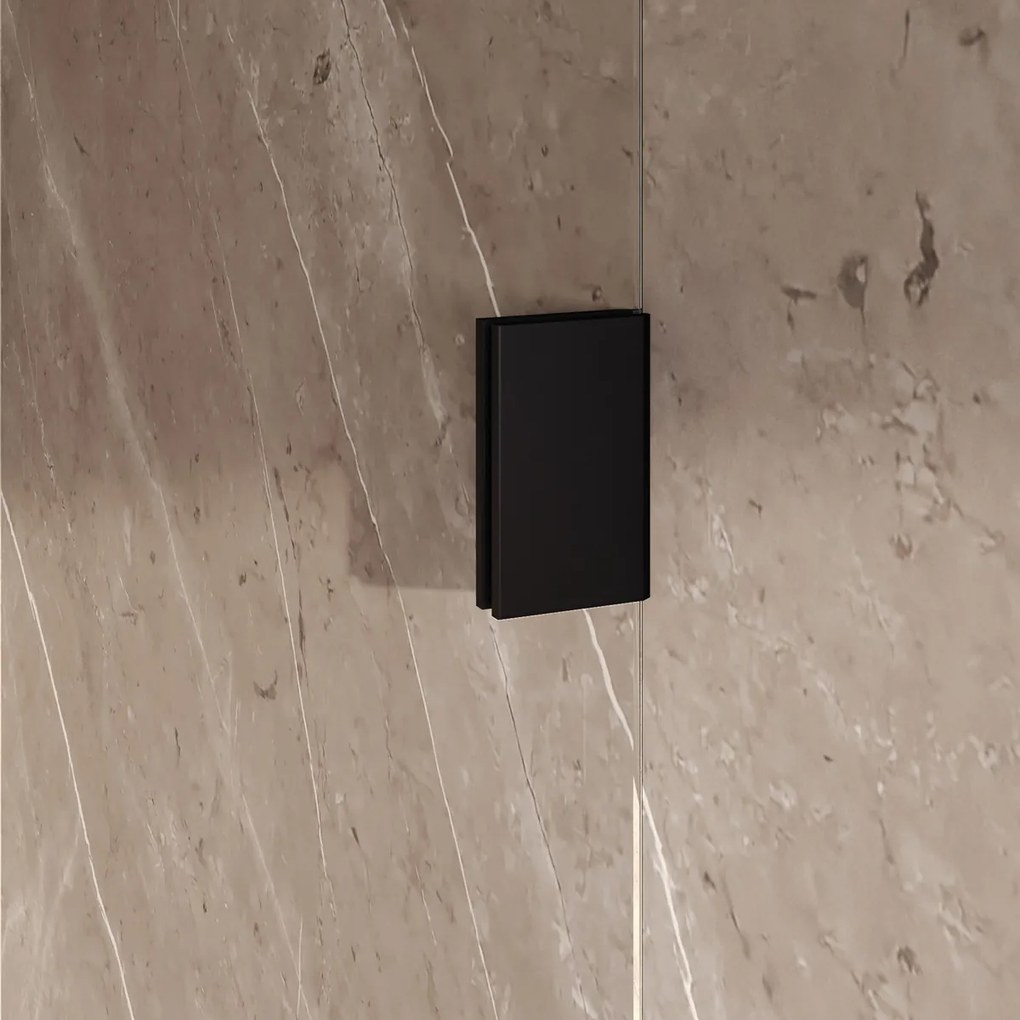 Brauer Void Carving profielloze douchecabine 80x100cm zwart mat