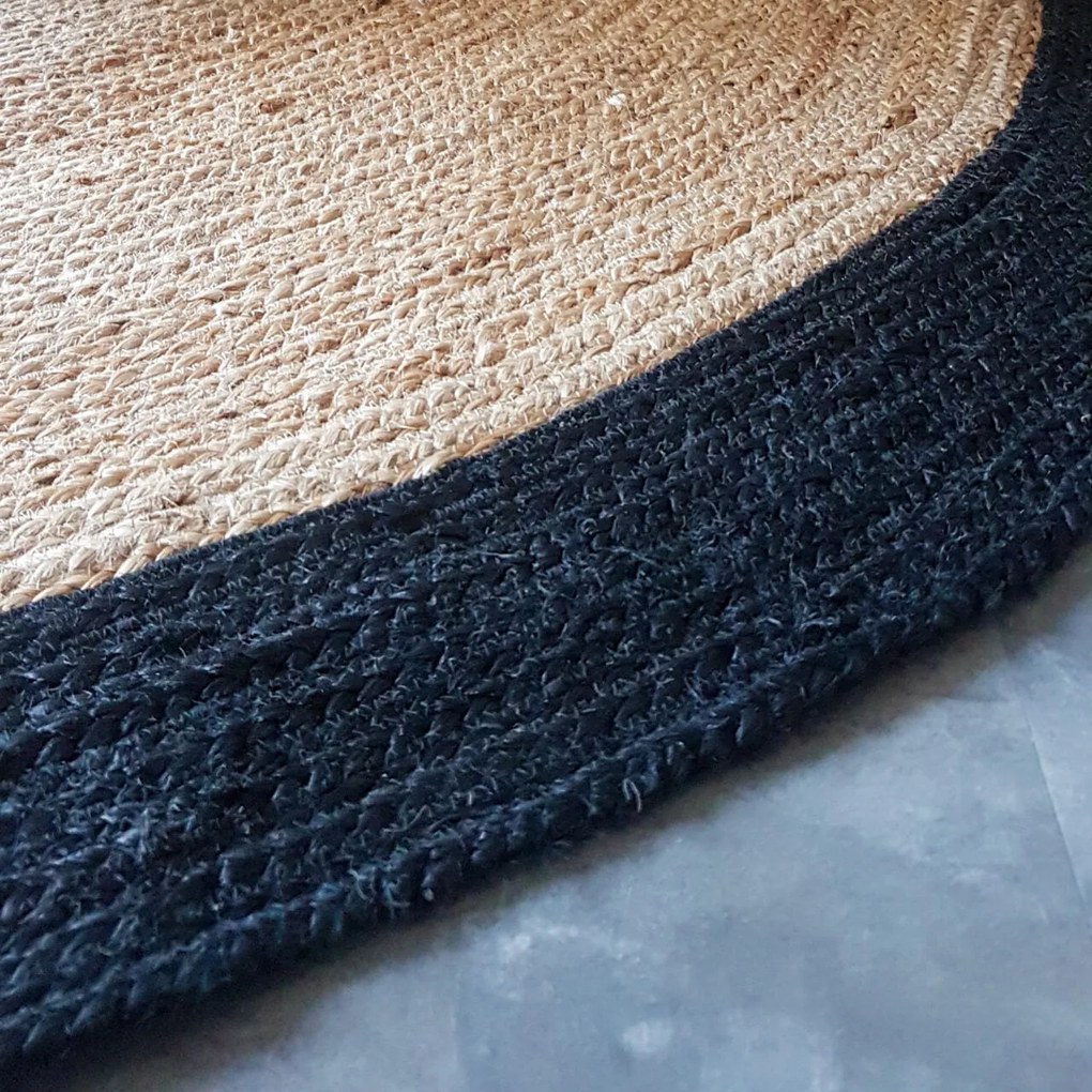 Vloerkleed Nico jute rond | Casa Caron