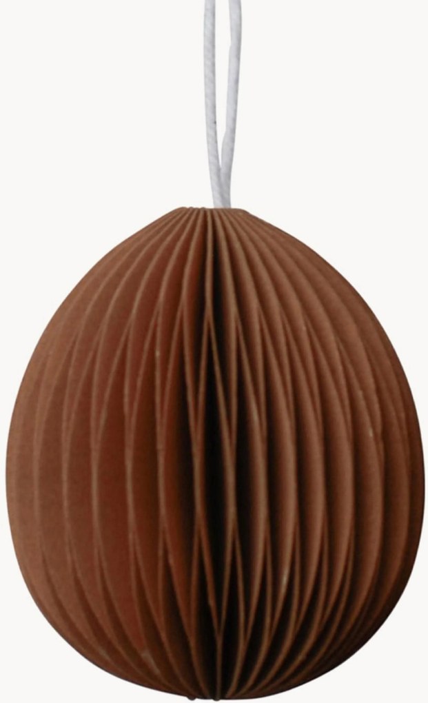 Handgemaakte paasdecoratie hangers Ovoid, 4 stuks, Ø 4 cm