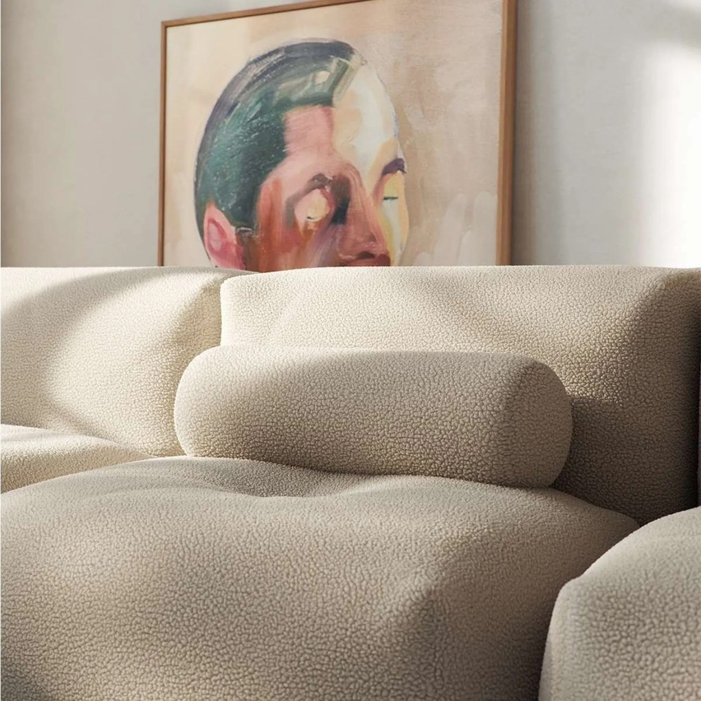 Soft Zitzak Indoor 4 Seater Hoekbank - Teddy Beige