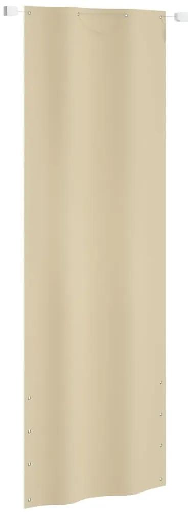 vidaXL Balkonscherm 80x240 cm oxford stof beige