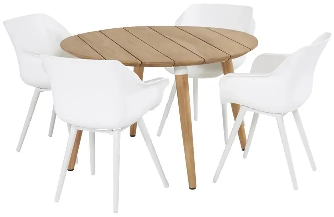 Hartman Sophie Studio dining armstoel - White - Alu poot